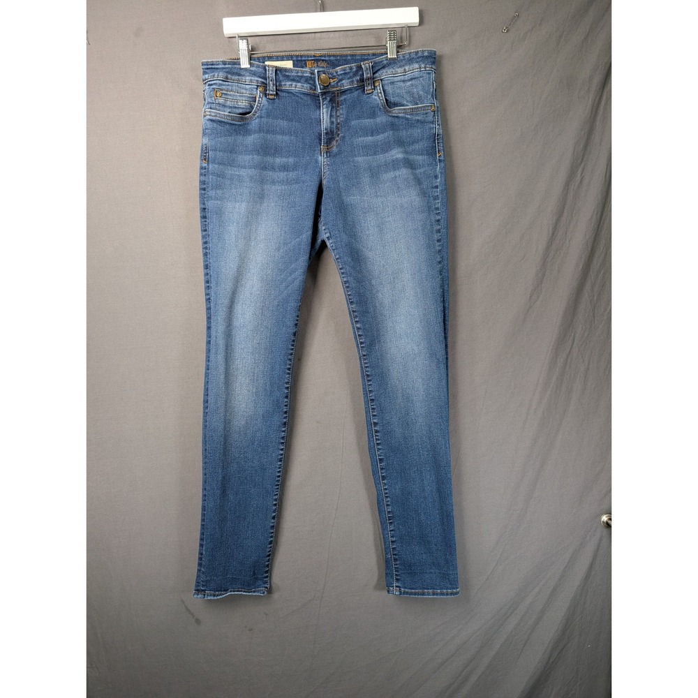 KUT from the Kloth Toothpick Skinny Jeans Blue Denim Womens 12 Stretch